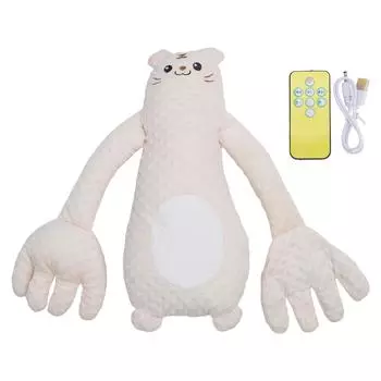 Подушка для сна для младенца Пальма с пультом управления, наполненная фасолью адзуки, успокаивающая подушка для младенца со встроенной музыкой, тигр