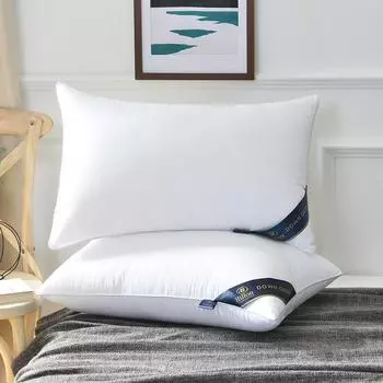Подушка для сна для пары, хлопковые подушки, подушка для шеи, подушка для кровати, подушка для шеи, 48X74 см, внутренняя подушка, 1 шт., белая 48X74CM 500g 1PC серый