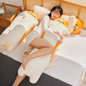 Подушка для сна для собак, плюшевая игрушка, длинная полосатая кукла, кукла, сопровождающая ноги 90cm