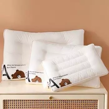 Подушка для сна из хлопка класса А для студенческого общежития, для одного ребенка и взрослого, для сна на шейном отделе позвоночника, для дома 30*50