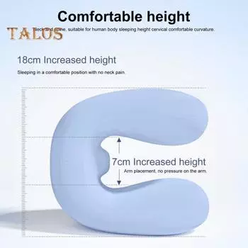 Подушка для сна из хлопка с эффектом памяти Эргономичная удобная подушка для рук для взрослых Подушка для сна с медленным отскоком на столе Мягкая бархатная подушка для отдыха в путешествии темно-серого