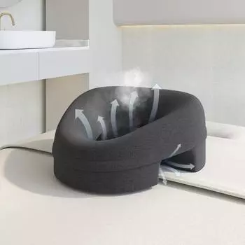 Подушка для сна лицом вниз, губка с эффектом памяти, подушки для красоты, подушка для сна в офисе, дышащие массажные подушки, эргономичная расслабляющая подушка светло-серый