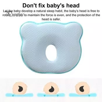 Подушка для сна младенца, медленный отскок, ультрамягкая пена с эффектом памяти, машинная стирка, предотвращает плоскостопие, отличная поддержка шеи и головы, подушка для новорожденного малыша розовый