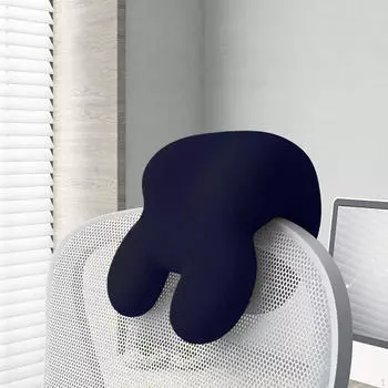 Подушка для сна, подголовник, обеденный перерыв, моющаяся, удобная подставка для шеи в офисе тёмно-синий
