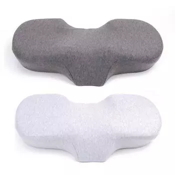 Подушка для сна с эффектом памяти, защита шеи, дугообразные подушки для сна, поддержка головы, ортопедические, расслабляющие, для здоровья, шейного отдела позвоночника светло-серый