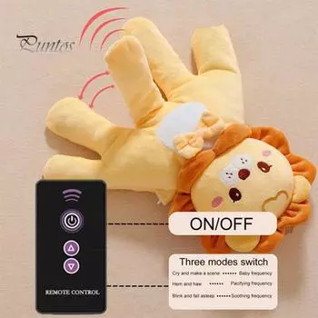 Подушка для сна с эффектом похлопывания малыша, успокаивающая подушка для сна с пультом дистанционного управления, 3 режима регулировки, игрушка для похлопывания малыша, похлопывание малыша по попе синий