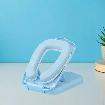 Подушка для сна, съемный чехол, удобная регулируемая высота, поддержка лица синий