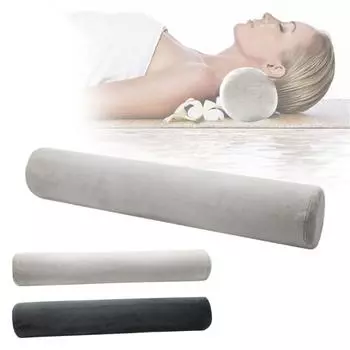 Подушка для сна с гладкой молнией, супермягкая дышащая гуманизированная подушка для облегчения боли в шее, цилиндр из пены с эффектом памяти серый