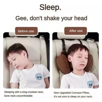 Подушка для сна в автомобиле, вогнутая, выпуклая, подушка для защиты шеи, комплект для регулировки ремня безопасности, подголовник для детского автокресла