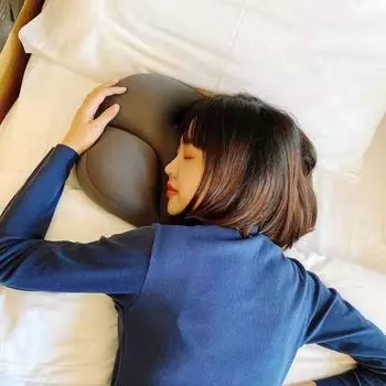 Подушка для сна, высокоэластичный массажер для тела в форме яйца, полезная подушка для массажа головы для дома L серый