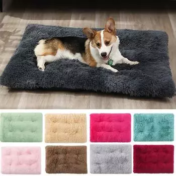 Подушка для собак, однотонная, сохраняет тепло, мягкая текстура, утолщенный коврик для сна для кошек и собак M фиолетовый