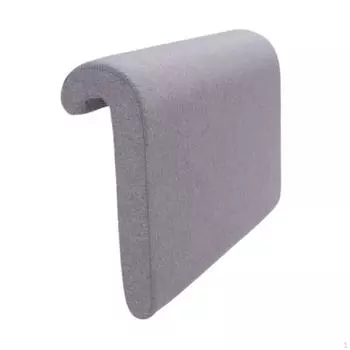 Подушка для спинки кровати в общежитии с эластичным и съемным чехлом Linen Dark Gray