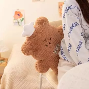 Подушка для спинки кровати в виде мультяшного животного Бобо, подушка для девочки, плюшевая игрушка, милая подушка для спинки стула в виде животного 42cm 0.4