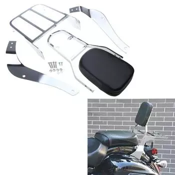 Подушка для спинки пассажира с крепежным винтом для багажника для XVS1300A V Star 1300 2007-2015, подушка для спинки мотоцикла