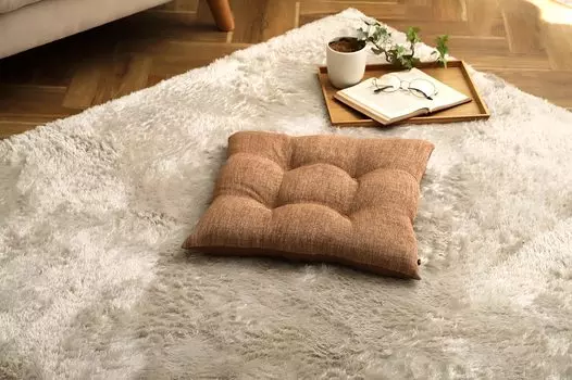 Подушка для стула Ikehiko, простая, мокко, коричневая, 43 x 43 см, набор из 2 шт.. #9296750
