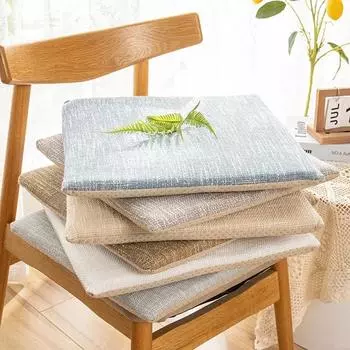 Подушка для стула из льна 39x39cm светло-серый