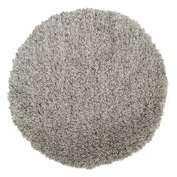 Подушка для стула из пены с эффектом памяти Shaggy Pale Round Ash Gray Диаметр 35 см x Толщина 4 см Круглая пена с эффектом памяти Уретановая моющаяся Толстая пушистая Без ремней Скандинавский