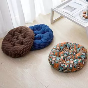 Подушка для стула, круглая утолщенная, удобная, дышащая, мягкая, офисный аксессуар, хлопковая подушка для сиденья компьютера, на все сезоны 40x40cm M