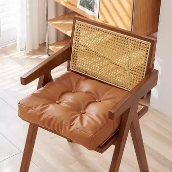 Подушка для стула Подушка-татами для стула Подушка для сиденья Подушка-пердушка Коврик Водонепроницаемая кожаная подушка Подушка для обеденного стула Офисная для сидячей работы 40 * 40Cm thick 8cm