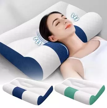Подушка для ухода за шейным отделом позвоночника Подушка для вытяжения Подушка для поддержки шейного отдела позвоночника Спящая твердая Подушка для взрослых Для дома Студенческое общежитие Мать и ребенок One Size зелёный