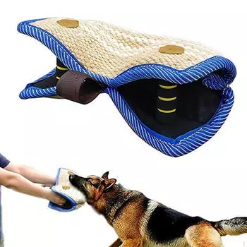 Подушка для укуса собаки, игрушка-перетягиватель, легкая, тренировочная, кусающая, устойчивая к разрывам чёрный