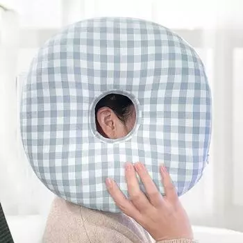 Подушка для ушей с одним отверстием, подушка для пожилых пациентов с отверстием, подушка для салона красоты для взрослых, боковая подушка для сна, шейная подушка оранжевый