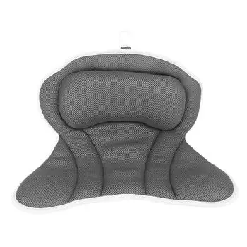 Подушка для ванны для поддержки головы, шеи и спины с крючком для сушки 6 присосок Противоскользящая подушка для ванны