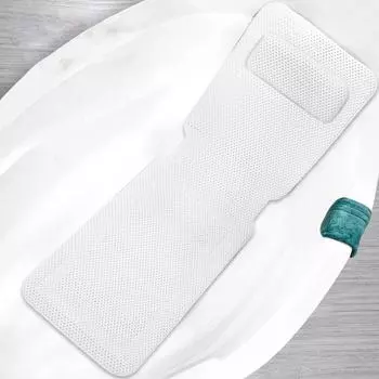 Подушка для ванны, коврик для всего тела, подушка для ванны, 30 нескользящих присосок, спа, подушка для шеи, подвесная ванная комната белый