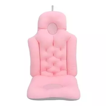 Подушка для ванны Мягкий дышащий складной подголовник Поддержка спины Подушка для ванны для взрослых Спа розовый