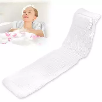 Подушка для ванны на все тело, подушка для ванны для шеи и головы, подушки для ванны с 30 нескользящими присосками, дайте отдохнуть голове и шее 1 шт. белый