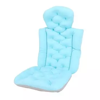 Подушка для ванны на все тело, противоскользящая, быстросохнущая, с поддержкой шеи, с присоской, синяя