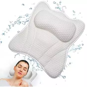 Подушка для ванны Подушка для ванны Эргономичная технология 4D Air Mesh и 6 присосок Функция поддержки головы Подходит для ванн, гидромассажных ванн и спа-салонов 39x25x11cm