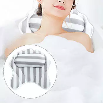 Подушка для ванны, Подушка для ванны, Нескользящая, Портативная с присосками, Подушка для ванны