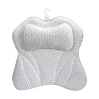 Подушка для ванны с 6 противоскользящими присосками, подголовник для ванны с сетчатой тканью 4D Air Mesh, подушка для поддержки шеи и спины, расслабляющие аксессуары для ванны A