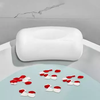 Подушка для ванны SPA, нескользящий подголовник для ванны, мягкие водонепроницаемые подушки для ванны с присосками, легко чистящиеся аксессуары для ванной комнаты белый