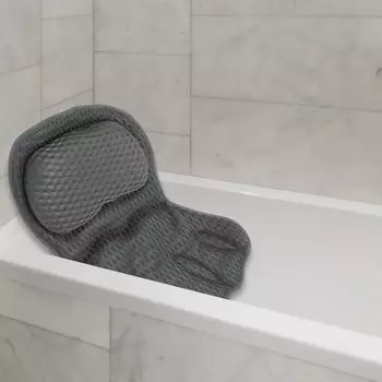 Подушка для ванны VOCOSTE Bath Spa с присоской на плече, мягкая для серой подушки, нескользящая чашка, для головы, шеи, спины, поддержки, ванны,