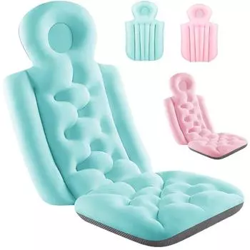 Подушка для ванны всего тела, подушки для ванны для ванны, быстросохнущая эргономичная подушка для подголовника, подушка для спа-ванны для поддержки головы, шеи, плеч и спины S розовый