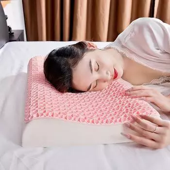 Подушка для взрослых TPE Black Technology с высокоэластичным пектиновым покрытием и латексом, дышащая подушка, подушка для шеи, непроминающаяся, недеформирующаяся гелевая подушка 60X40X8/10cm