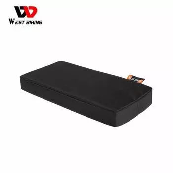 Подушка для задних сидений велосипеда WEST BIKING, мягкий утолщенный коврик для заднего сиденья велосипеда, съемная моющаяся подушка для полки чёрный