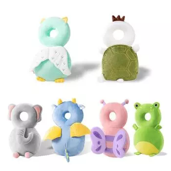 Подушка для защиты головы малыша, милая мультяшная защитная подушка для спины, рюкзак, детские ходунки Headrest-Plush Elephant