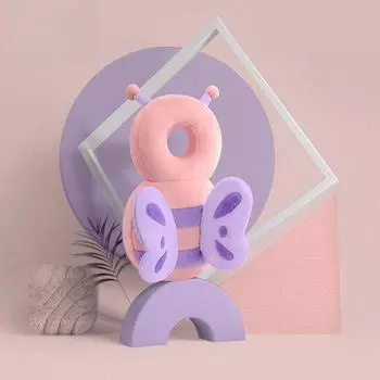 Подушка для защиты головы от падения - дышащая, с дизайном в виде бабочки для малышей, которые учатся ходить Plush-Unicorn