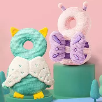Подушка для защиты головы ребенка. Толстый мягкий набивной регулируемый ремень. Рюкзак с защитой головы для малышей. Ходьба, ползание, обучение бегу. Buttefly