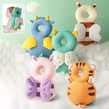 Подушка для защиты головы, толстый, мягкий, регулируемый ремень, защита для головы для малышей, рюкзак для прогулок, ползания Buttefly