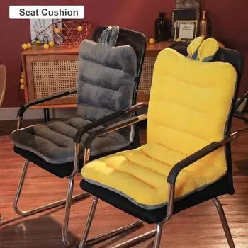 Подушка для зимнего кресла-качалки с телескопическими ремнями и съемным моющимся чехлом, двухсторонняя утолщенная, хорошая эластичность светло-розовый