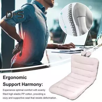 Подушка для зимнего кресла-качалки с телескопическими ремнями и съемным моющимся чехлом, двухсторонняя утолщенная, хорошая эластичность и мягкость, сохраняет тепло для офиса 1pc светло-розовый