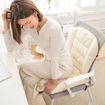 Подушка для зимнего кресла-качалки со съемным моющимся чехлом, защита талии, утолщенная, эластичная и мягкая, сохраняет тепло, офисное компьютерное кресло Rectangle черный серый