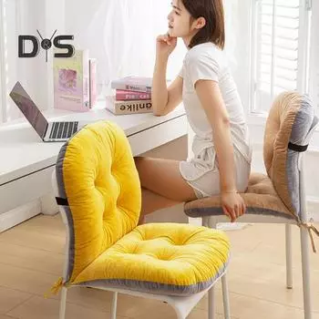 Подушка для зимнего рабочего кресла с фиксирующим ремнем для предотвращения скольжения, утолщенная, эластичная и мягкая, сохраняет тепло, подушка для сиденья офисного кресла, кресло-качалка вино красного