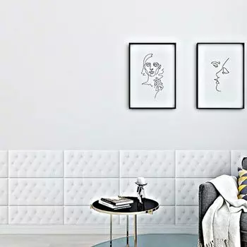 Подушка Фон для изголовья кровати Пенопластовая наклейка на стену Отклеивающиеся и приклеивающиеся настенные панели Украшение стен розовый