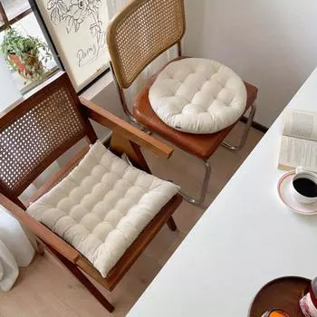 Подушка-футон в японском стиле для ягодиц, нескользящая квадратная круглая толстая подушка для стула для офиса/кухни/столовой/стулья для патио square