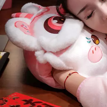 Подушка-грелка для рук в честь лунного праздника года Змеи для дома и офиса красный